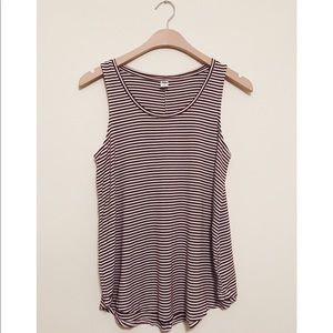 Cranberry Striped Swing Tank